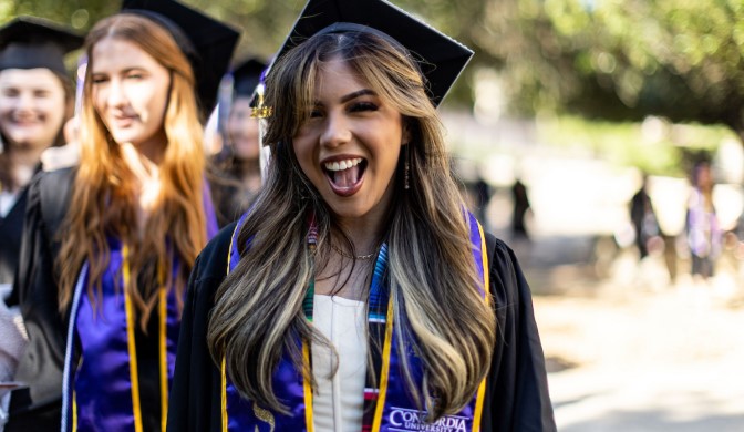Concordia University Texas Graduate excited at Commencement