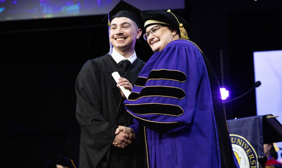 Concordia Texas student graduating