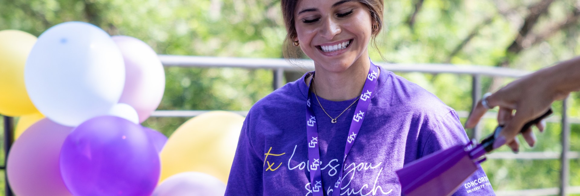 A new Concordia University Texas student