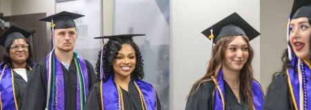 Students at commencement