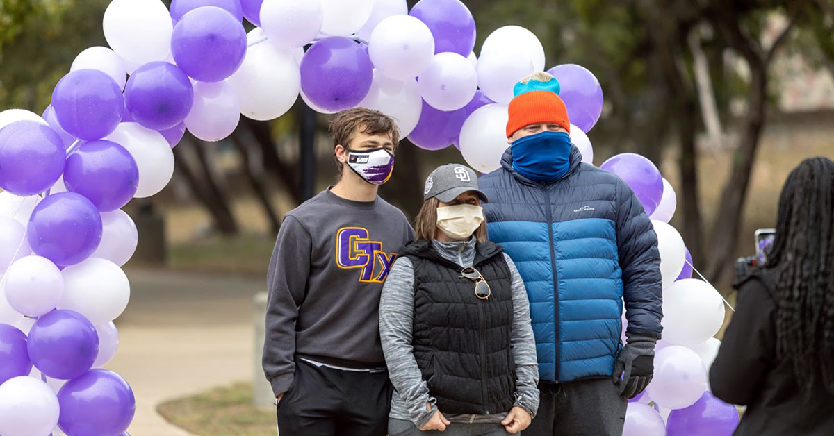 family at CTX Homecoming & Family Weekend