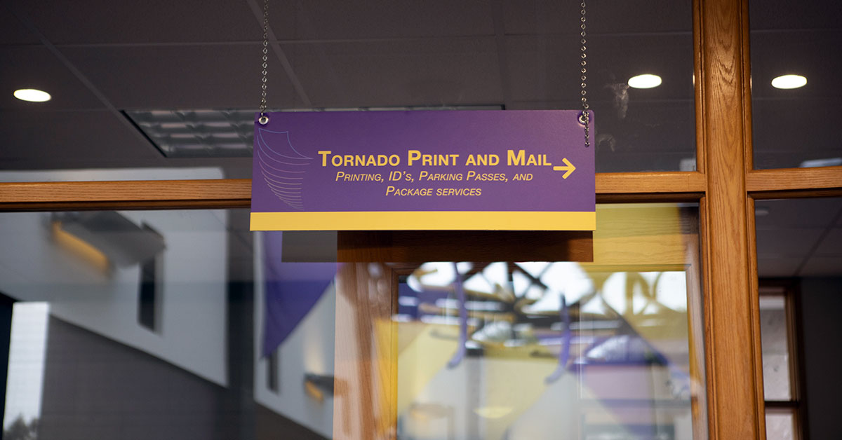 Tornada Print & Mail sign