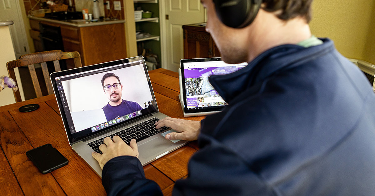 student on laptop