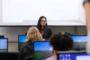 Dr. Bindu George leading a computer science course