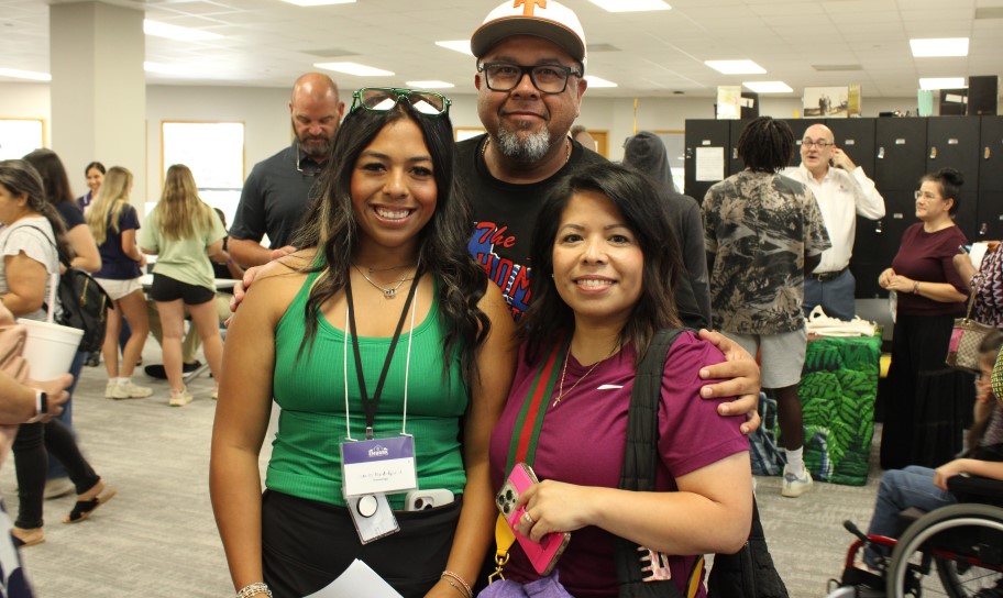 Avery Rodriguez and parents