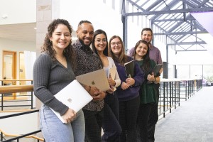 Graduate students on campus