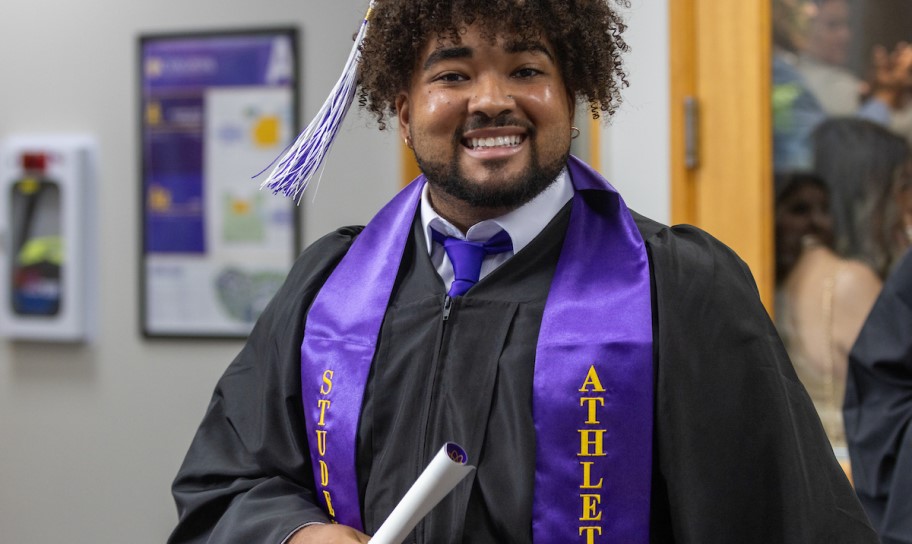 A student at commencement